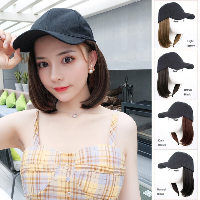 Short Bob Hair Baseball Caps Hat for Women Fashion Daily Party Hats