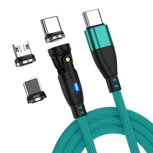 PD100W 9pin Magnetic USB C Charging Cable 540° Rotation Type C Apple Micro Tips - 第 65/78 張圖片