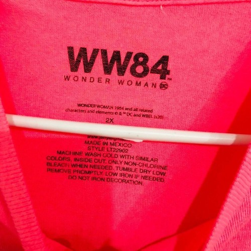 Brand New Women's Wonder Woman Short Sleeve Graphic Pink T-Shirt Size 2X - Picture 4 of 6