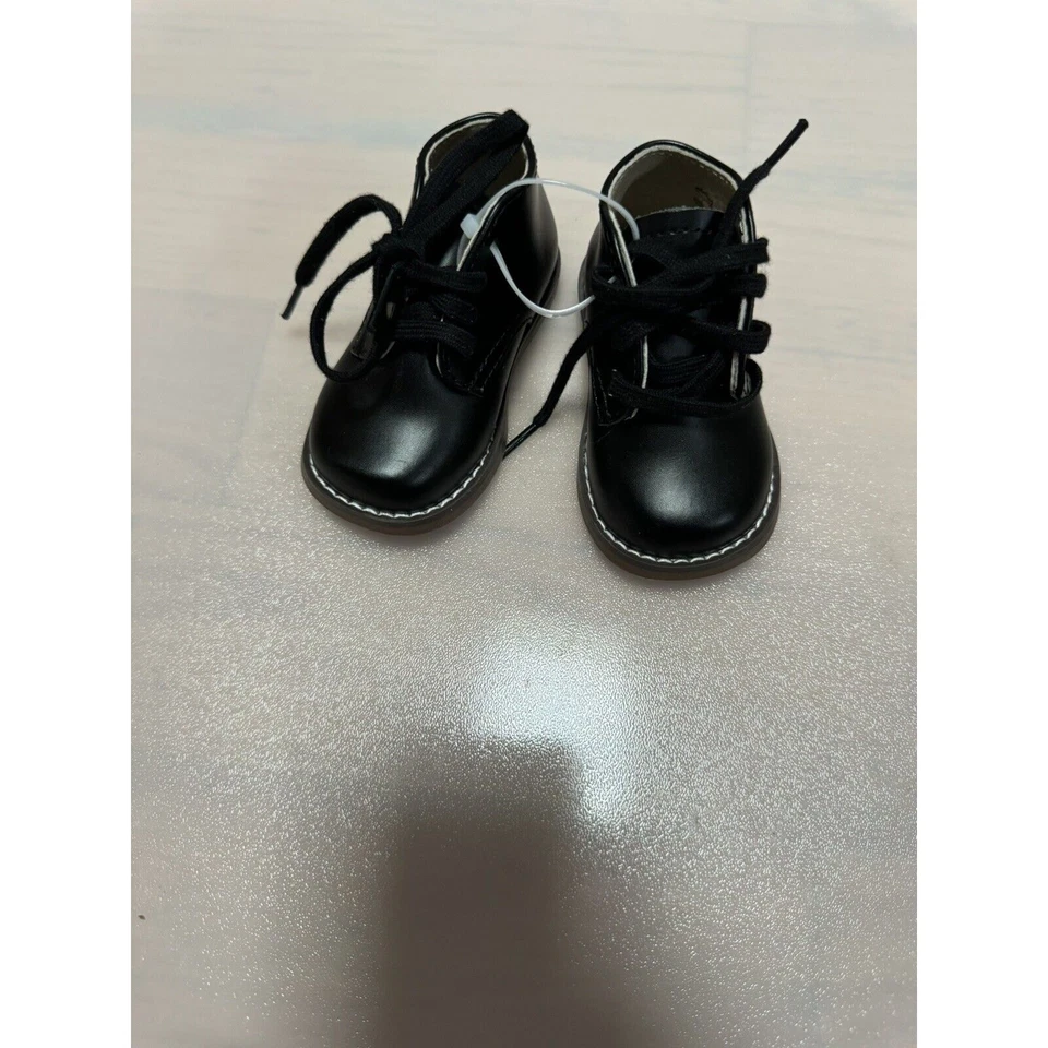 Footmates Zapatos de Cuero Negro Bebé Niño Talla 2.5 Modelo 7792 "Todd" Foto 4 de 4