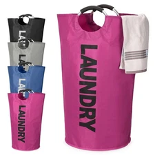 90L Large Laundry Basket Laundry Hamper Bag Washing Bin Clothes Bag Collapsible