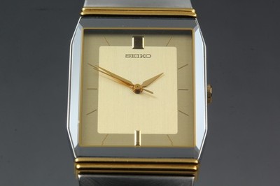 Vintage 1986 Seiko Session 5P31-5000 Two-Tone Rectangle Quartz