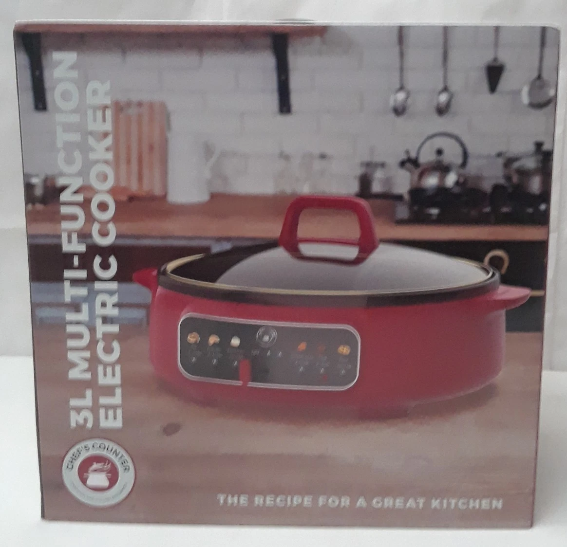 Multi-Function Electric Cooker 3L Red New In Box by Chef's Counter Slow Cooker
Opens in a new window