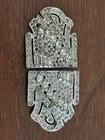 Vintage Dress/Fur  Clips Pair  Art Deco Silver Tone Accent Jewelry