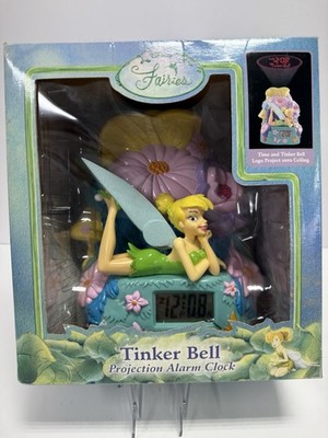 Disney Tinkerbell Battery Operated Projection Digital Alarm Clock New Inbox