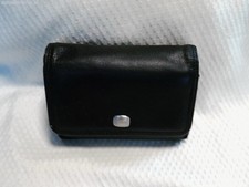 Vintage Rolfs Women's Black Leather Tri-Fold Wallet