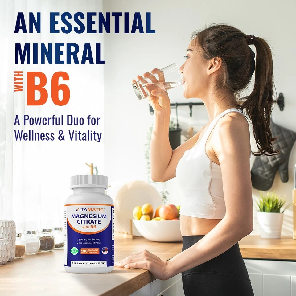 Citrato de magnésio vitamatic 500mg por porção - 180 cápsulas vegetarianas (fornecer - Imagem 4 de 4