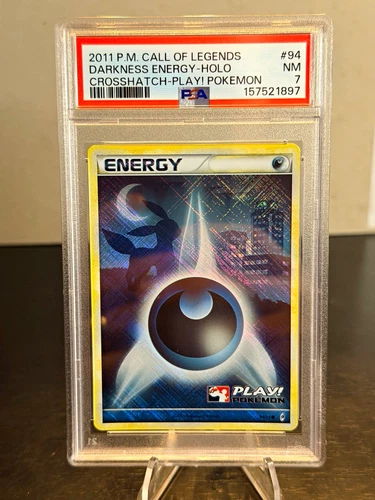 PSA 7 2011 Pokemon Call of Legends Darkness Energy 94 Holo Crosshatch Play Promo