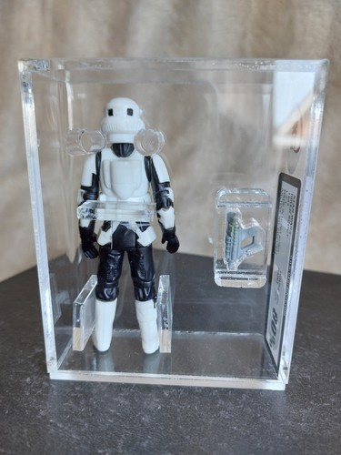 GRADED VINTAGE STAR WARS - UKG not AFA 80% - BIKER SCOUT - LASER CASE - HK COO - Picture 6 of 9