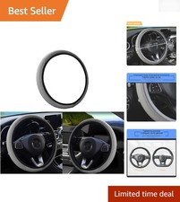 Comfortable 15-inch Elastic Leather Steering Wheel Cover - For All Vehicle Types