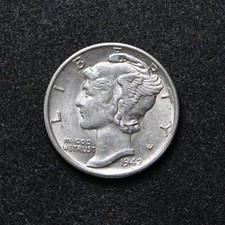 1942-S Mercury Silver Dime AU+ (bb18927)