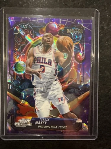 2025 Topps Cosmic Chrome Tyrese Maxey Base (RAW)
