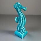 VTG Benzara Turquois Ceramic Seahorse  Figurine Beachhouse Deco