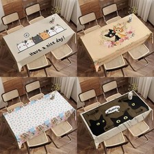 Cute Cat Pattern Tablecloth Restaurant Kitchen Tablecloth Living Room Home Decor