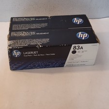 HP 83A CF283AD Black Toner Cartridge Dual Pak Genuine New Sealed Free Ship