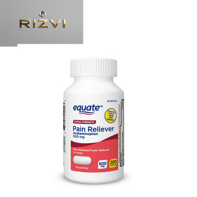 Equate Extra Strength Acetaminophen Caplets, 500 mg, 200 Count