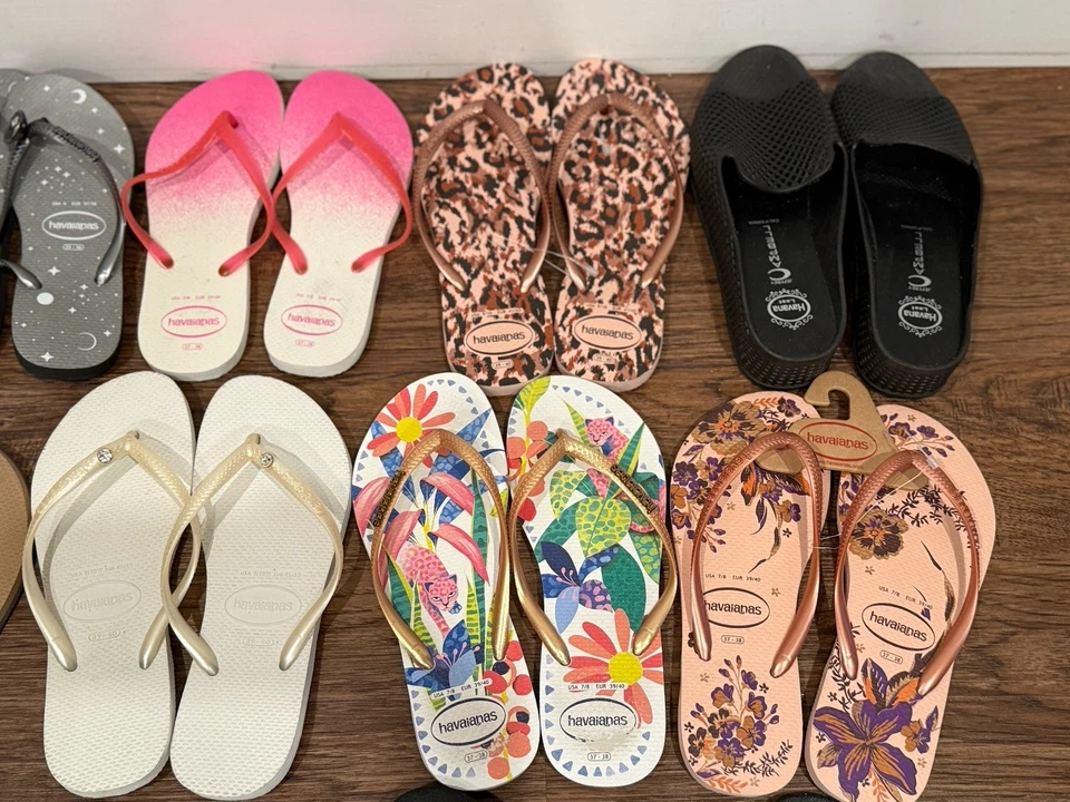 Lote 15 chanclas para mujer Havaianas Cole Haan Brighton Reef revendedor a granel Foto 4 de 4