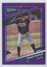 2021 Panini Donruss Holo Purple Dansby Swanson #66