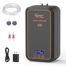 hygger Rechargeable Aquarium Air Pump, Lithium Battery Powered Multifunctional F