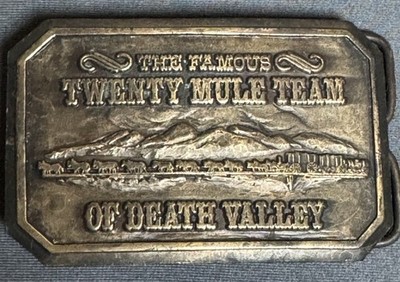 Belt Buckle The Famous Twenty Mule Team of Death Valley Limited Edition Vintage