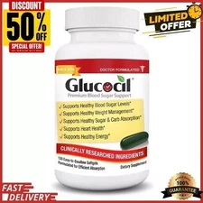 Glucocil 30-Day Supply 120CT – Premium Blood Sugar Support - Exp 03/2027