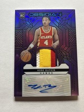 2023-24 Panini Obsidian Kobe Bufkin RC Patch Auto Purple Flood /49 SP Hawks