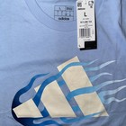Adidas Men's Large Graphic Logo T-Shirt Light Blue Casual Summer Spring NWT