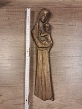Bronzerelief Maria / Madonna, Joseph Krautwald, 41cm