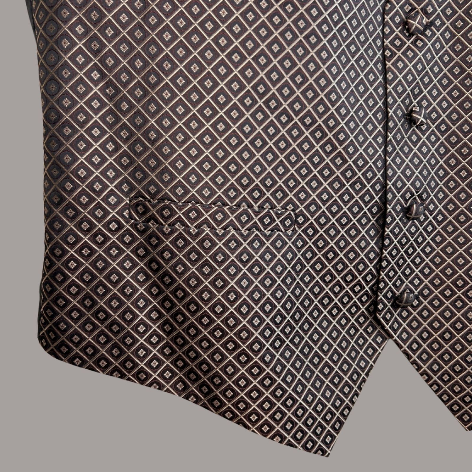 Pronto Uomo Geometric Pattern Button Front Vest - image 3