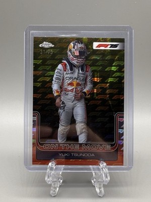 2025 Topps Chrome F1 Yuki Tsunoda On The Move Yellow Logofractor /75 #184