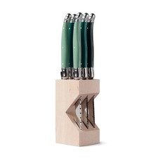 Authentic Laguiole 6 Piece Steak Knife Set, Forest Green