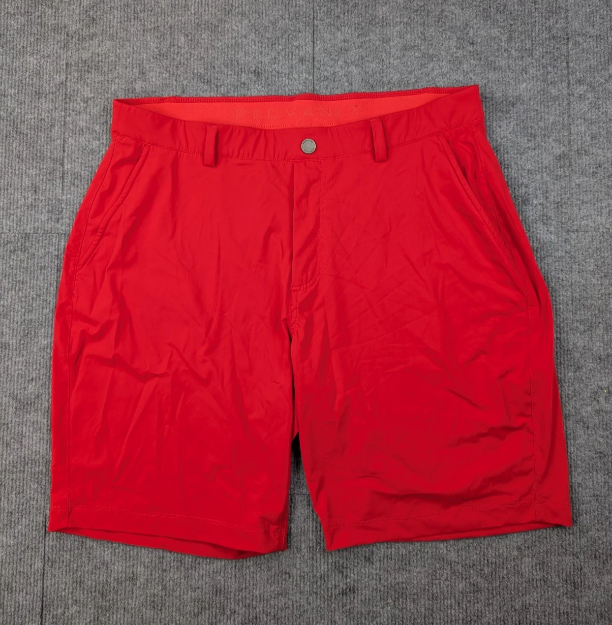 Redvanly Shorts Men Large Red Pull On Athleisure Golf Preppy Comfort Performance