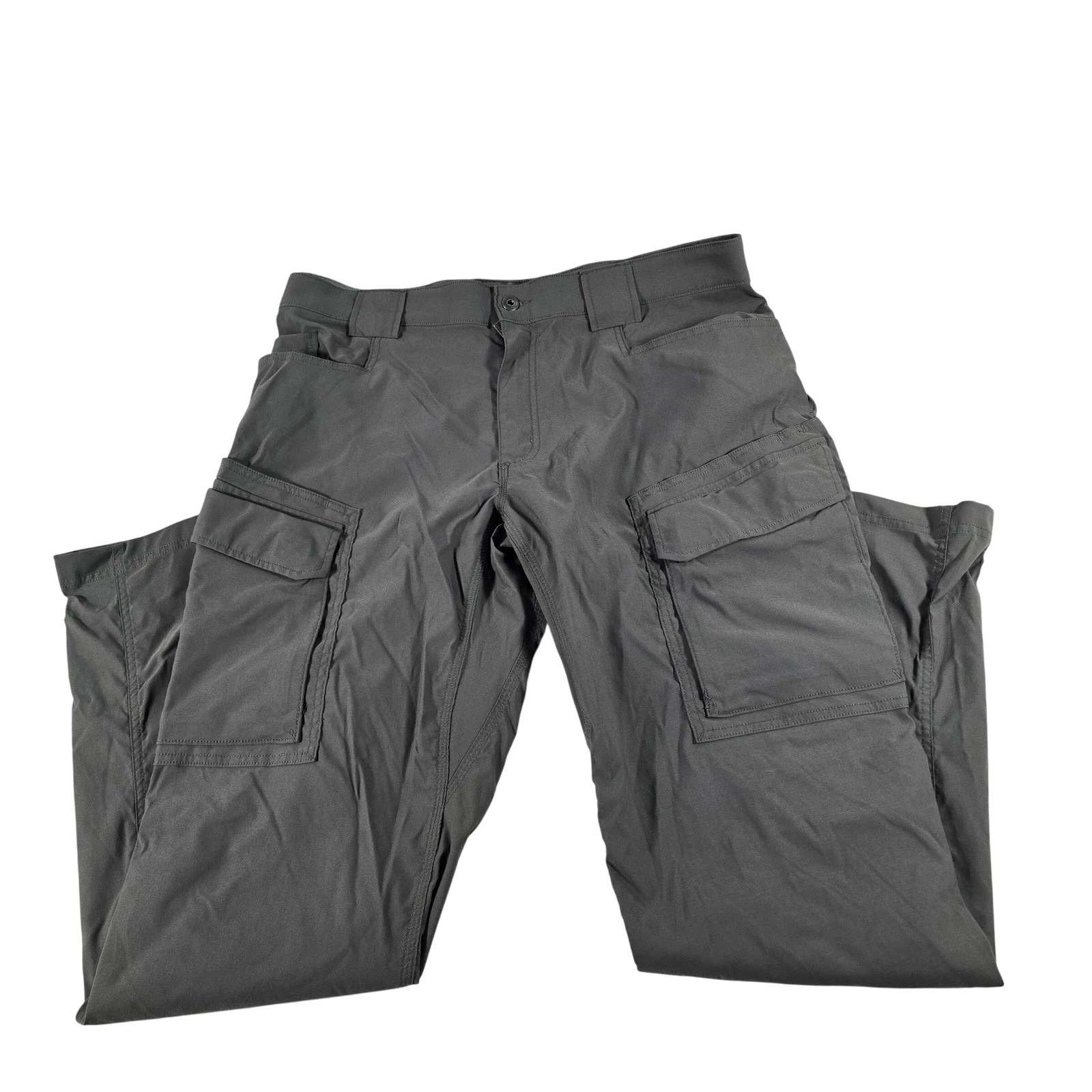 Duluth Trading Co Dry on the Fly Cargo Pants Mens 38x34 Grey Standard Fit 36315