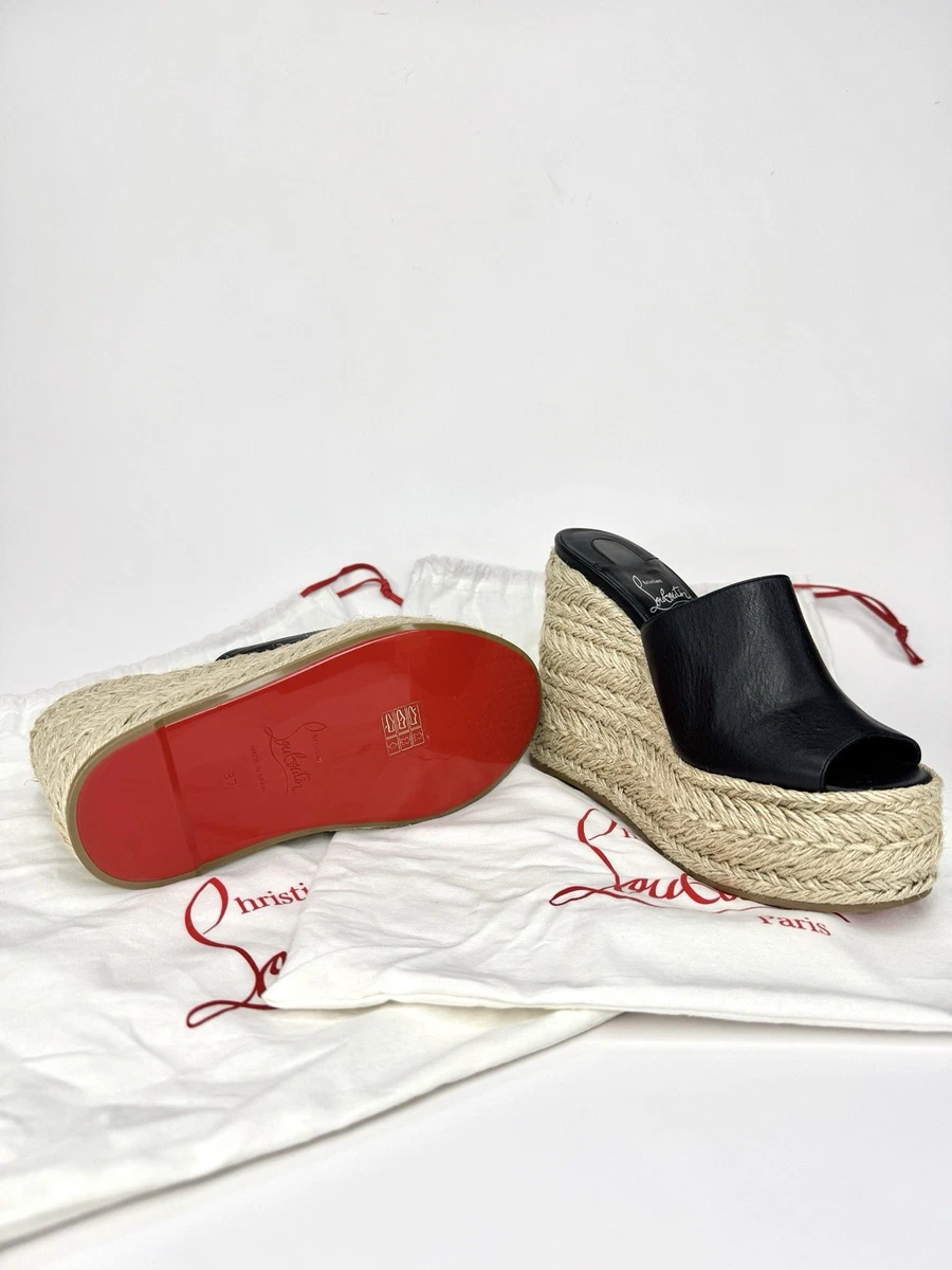 Christian Louboutin ブラック ウェッジソール Christian Louboutin Black Wedge Heels for Women for sale | eBay