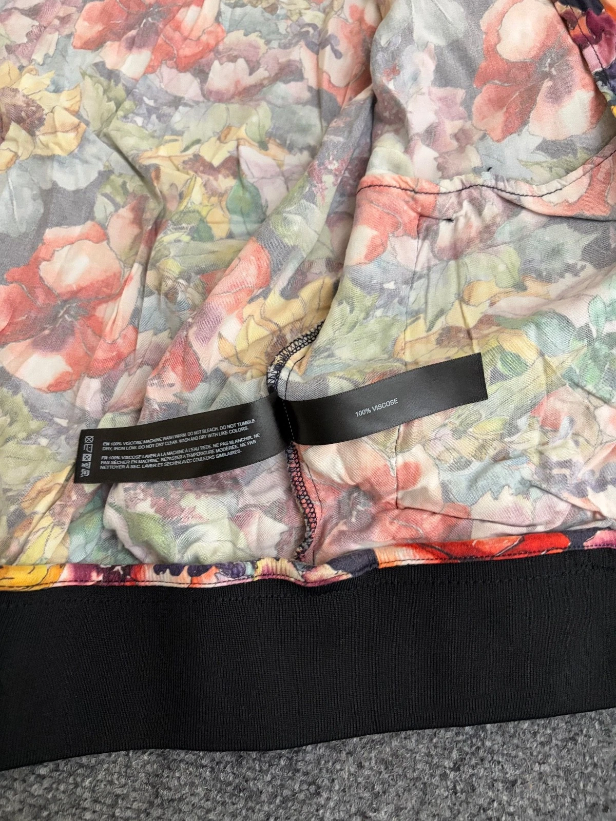 Denim & Flower Ricky Singh Mens Floral Colorful Bomber Jacket Lightweight Size M - product detail image 6