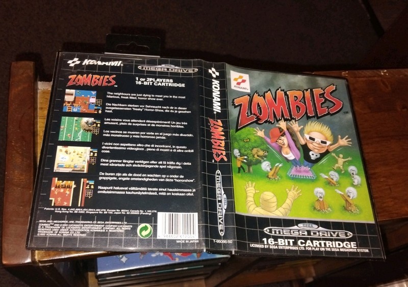 Sega Mega Drive Zombies Game, Case & Cartridge PAL Version