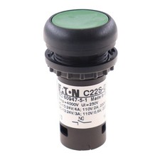 EATON C22S-DR-G-K20 COMPACT PUSHBUTTON, NON-ILLUMINATED, GREEN