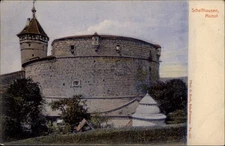 Munot Schaffhausen Switzerland vintage UDB postcard h31