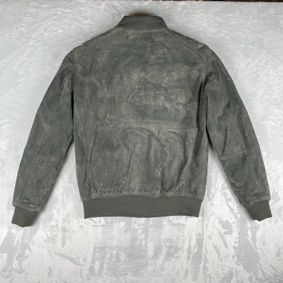 NEW Blank Nyc Jacket Men's Small Black Gray Suede Leather Chore - Image 2 of 4