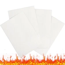 4 Pcs High Temperature Ceramic Fiber Gasket Paper Fireproof Insulation Sheet