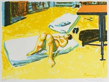 Norbert Tadeusz, "Neo-expressiver-Akt" Lithographie, Italien, num. sign. 1990