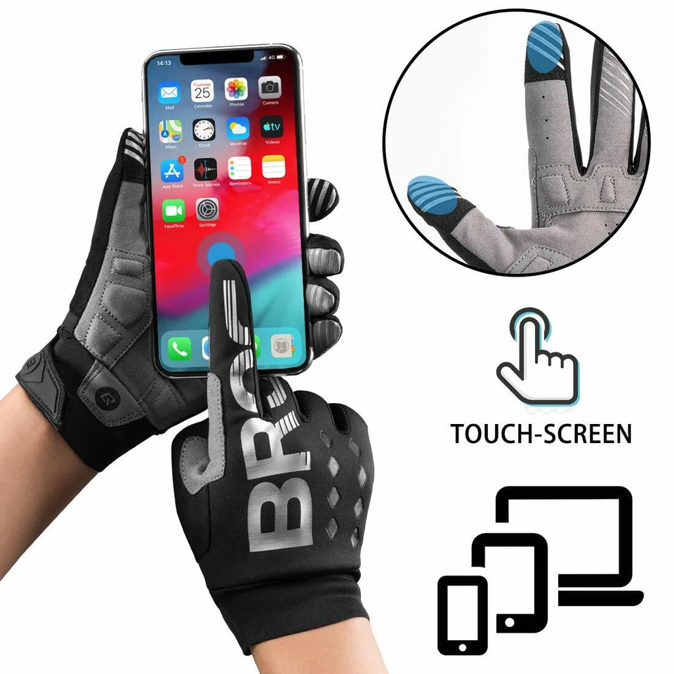 ROCKBROS Fahrrad Handschuhe Vollfingerhandschuhe Gr.7-12 Herbst SBR Touchscreen - Bild 4 von 4