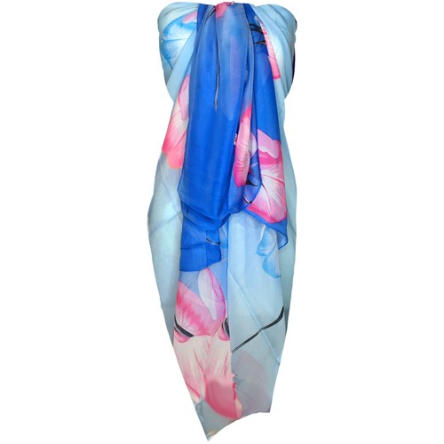 Beach Holiday Sarong Skirt Multicolour Bright Floral Pattern Cover up Dress - Picture 12 of 12