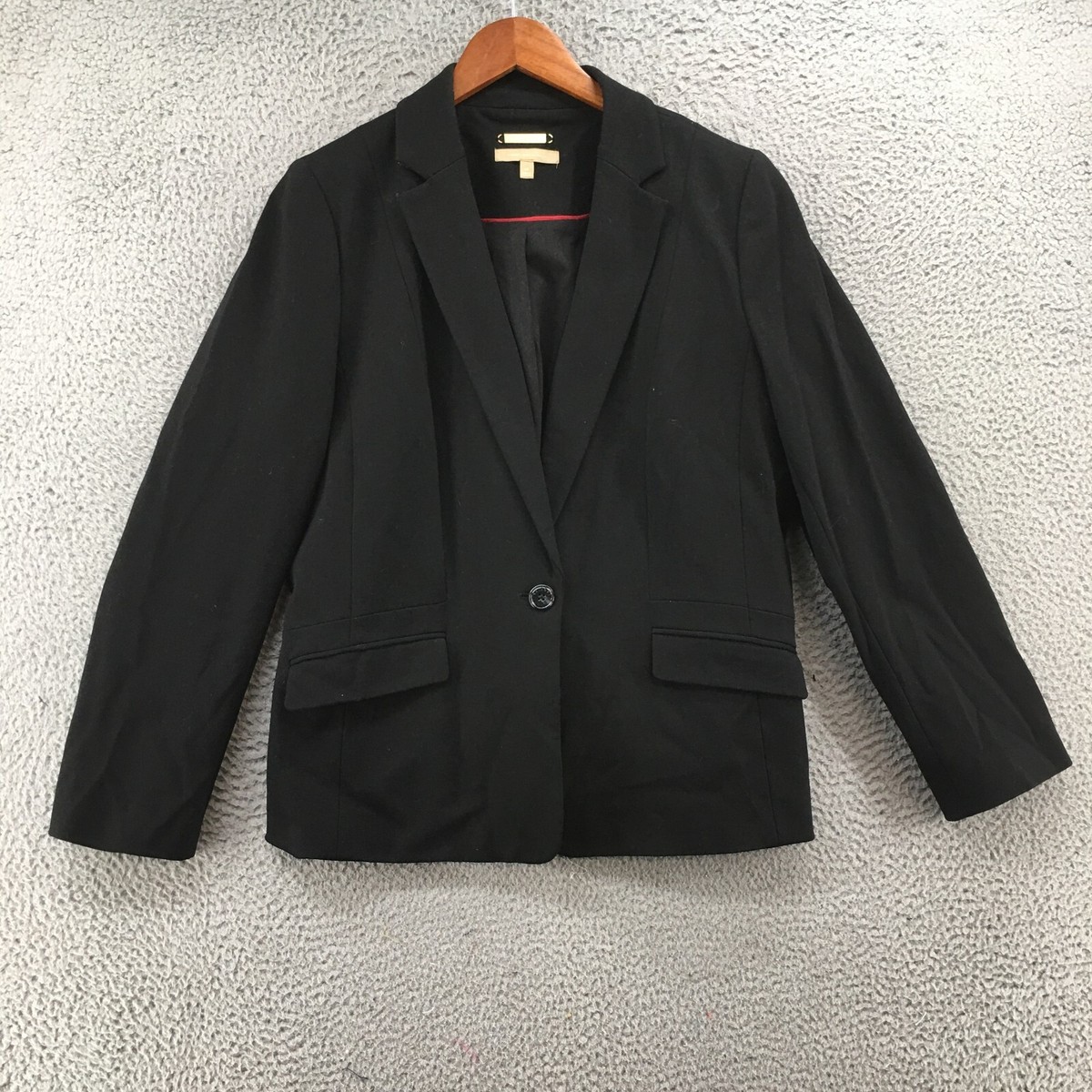 Blazer Talbots Noir - Taille 14, En Coton/élasthanne - Neuf Avec étiquettes, Coupe Regular, Doublure Polyester