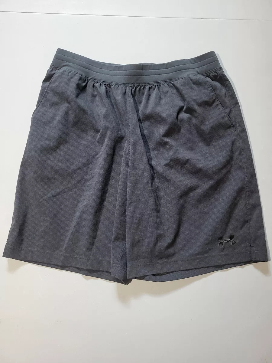 Mens Under Armour Gray Loose Fit Casual fishing Shorts Size Large