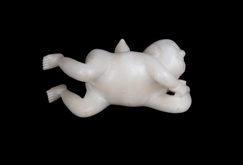 China 20. Jh. Figur -A Chinese White Hardstone Carving Of A Canton Boy - Chinois - Bild 7 von 8