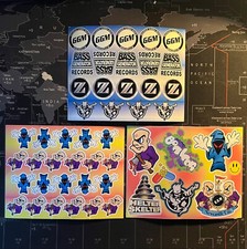 old school Hardcore rave scene stickers 16cm x 12.5cm sheet (splashproof)
