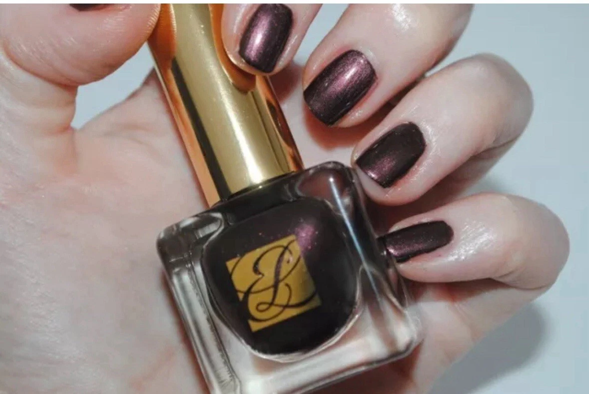 ESTEE LAUDER Nail Polish SCORPION Brown Purple Metal 9ml RARE!
