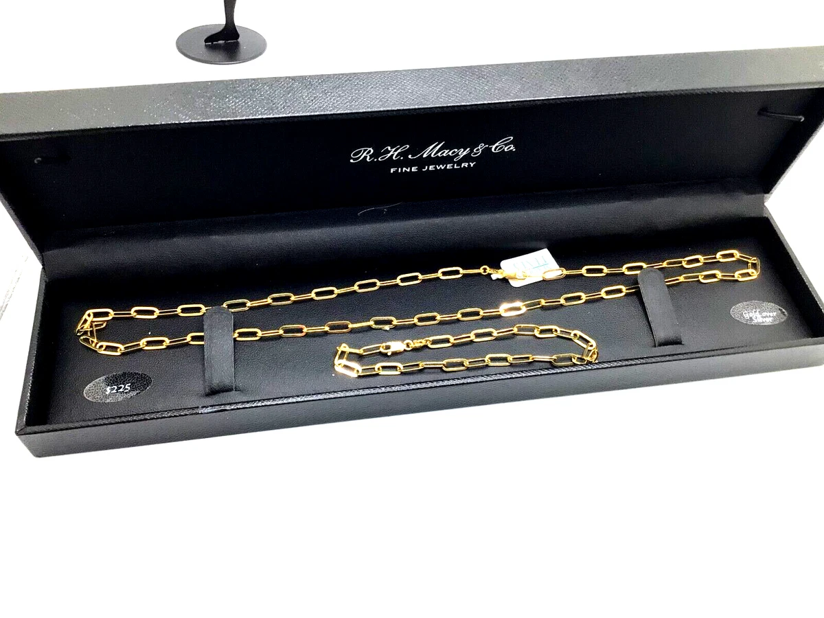 R.H. Macy and Co. Gold Over Sterling Silver Necklace and Bracelet