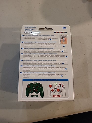 NEW PDP Wii/Wii U Metal Mario Wired Fight Pad Classic Controller New In Box - Picture 3 of 6